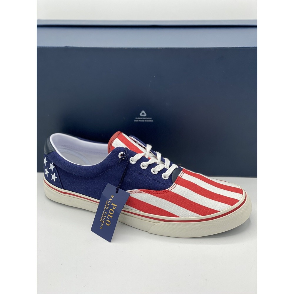Polo Ralph Lauren Men's Thorton Sneakers Size 10.5 Casual Canvas Shoes
